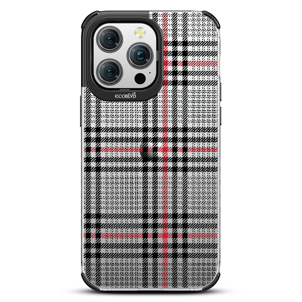 As If - Iconic Tartan Plaid - Eco-Friendly Clear iPhone 15 Pro Max Case With Black Rim