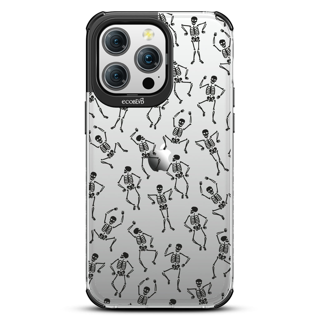 Boogie Man - Dancing Skeletons - Eco-Friendly Clear iPhone 15 Pro Max Case With Black Rim