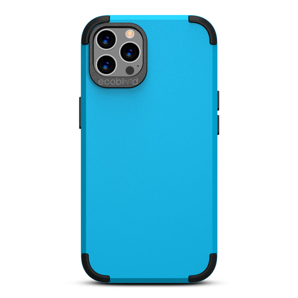 Mojave Collection - Blue iPhone 12 Pro Case With Rugged Back - 12FT Drop Protection