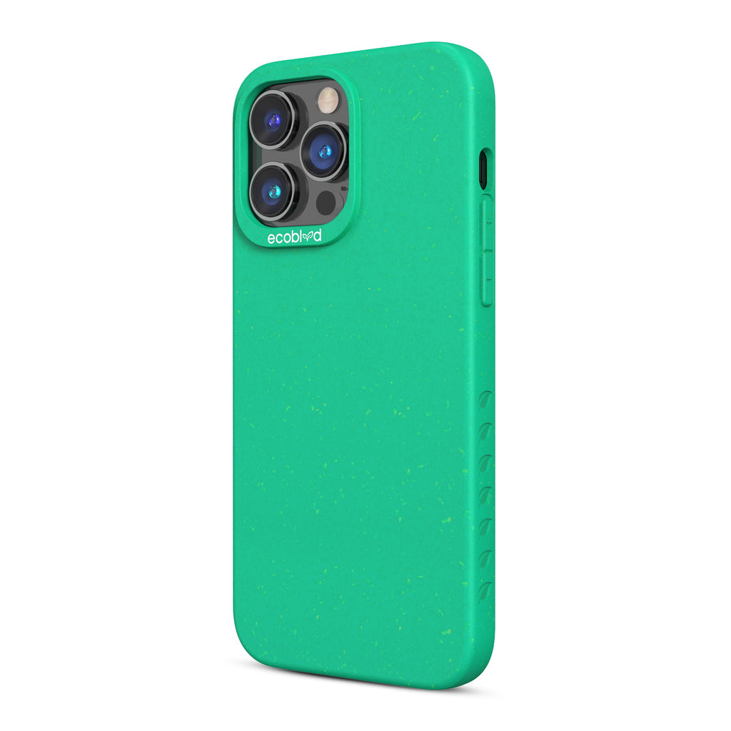 Right-Side View Of Green Eco-Friendly iPhone 14 Pro Max Case - Compostable Sequoia Collection