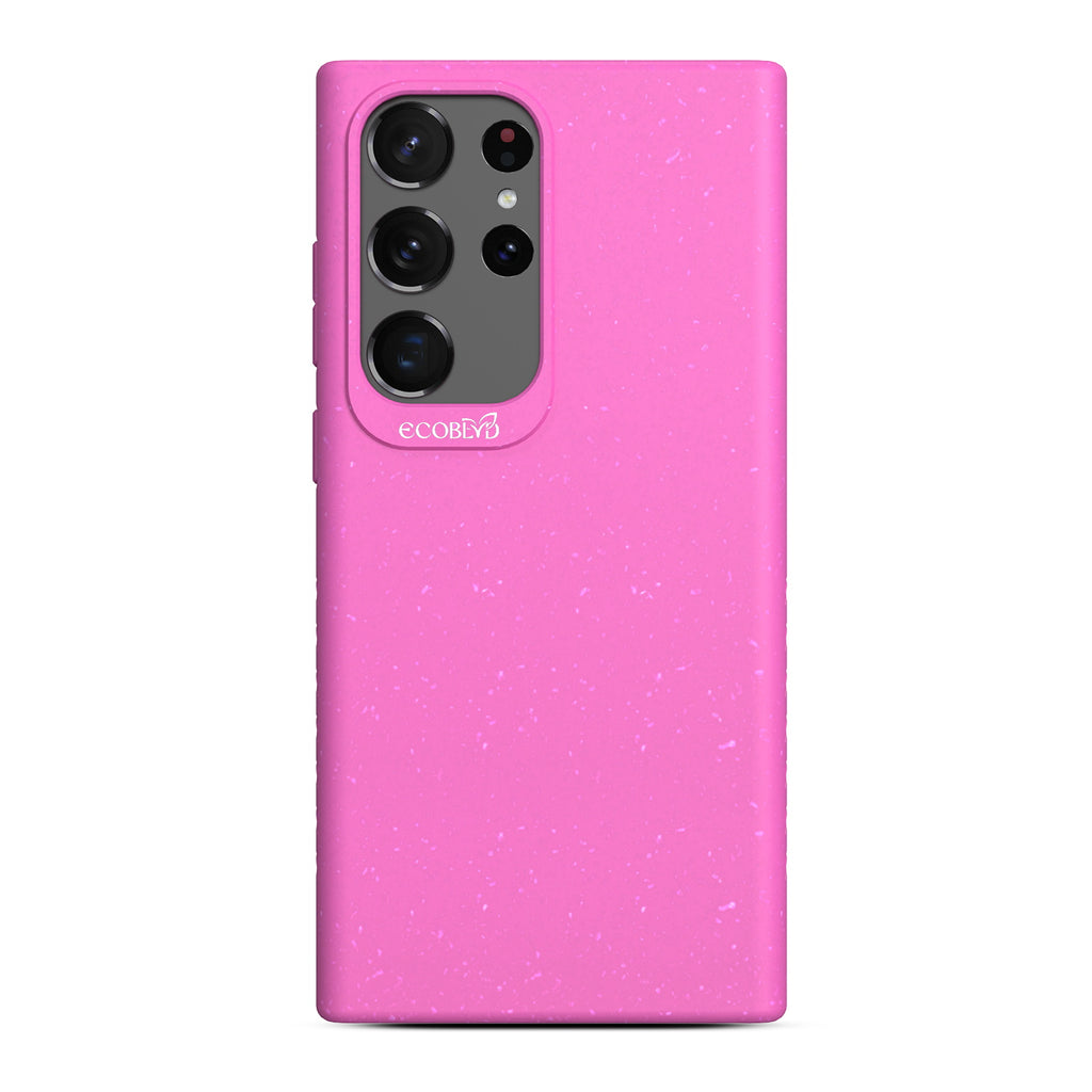 Sequoia Collection - Pink Eco-Friendly Galaxy S23 Ultra Case With A Solid Back - Raised Camera Ring & Bezel Edges - Compostable