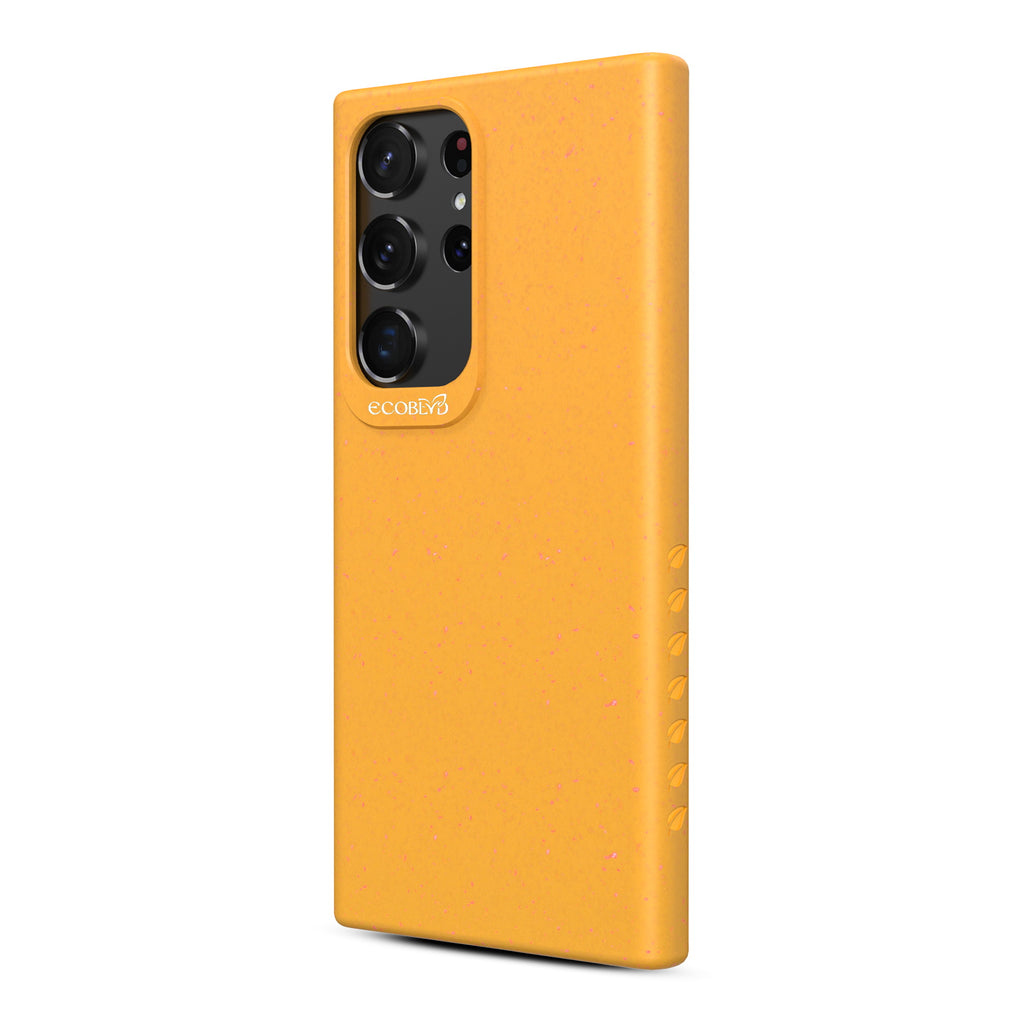 Right-Side View Of Yellow Eco-Friendly Galaxy S23 Ultra Case - Compostable Sequoia Collection