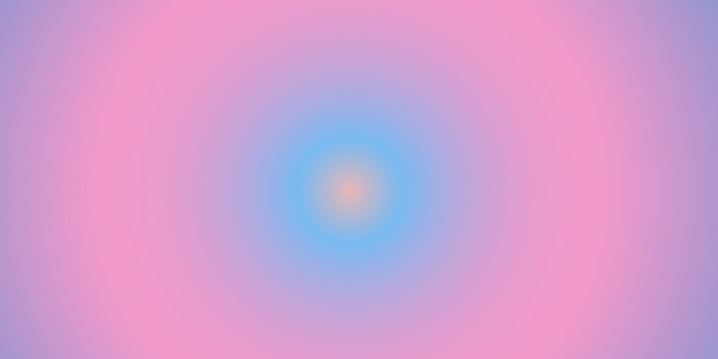 aura with a blue and white orb in the center surrounded by a light pink