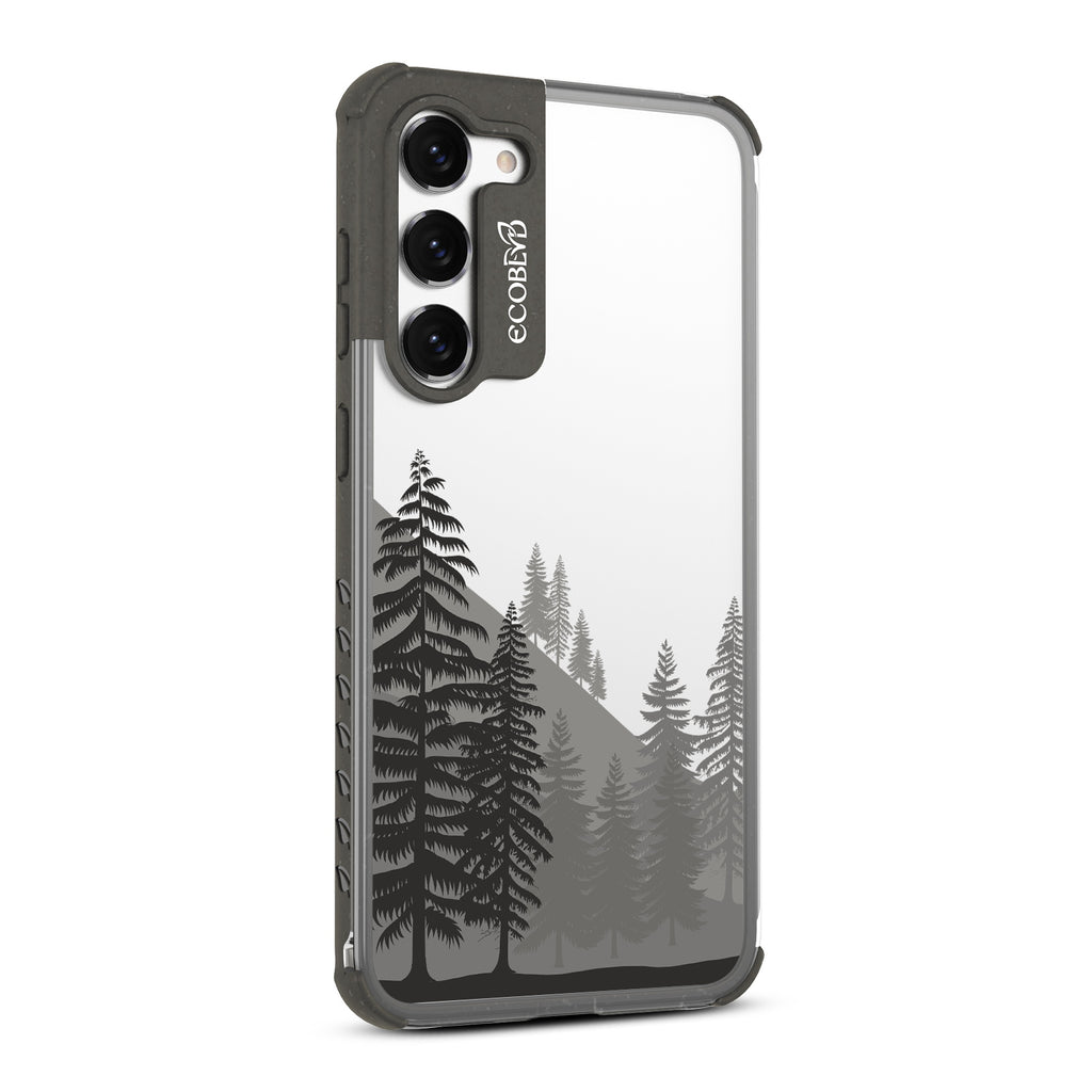 Forest - Left-side View Of Black & Clear Eco-Friendly Galaxy S23 Plus Case
