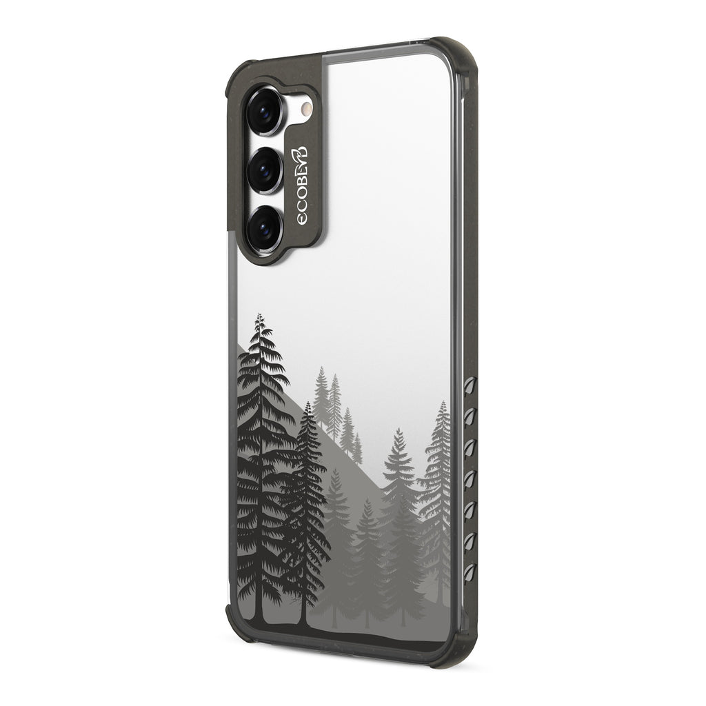 Forest - Right-side View Of Black & Clear Eco-Friendly Galaxy S23 Plus Case
