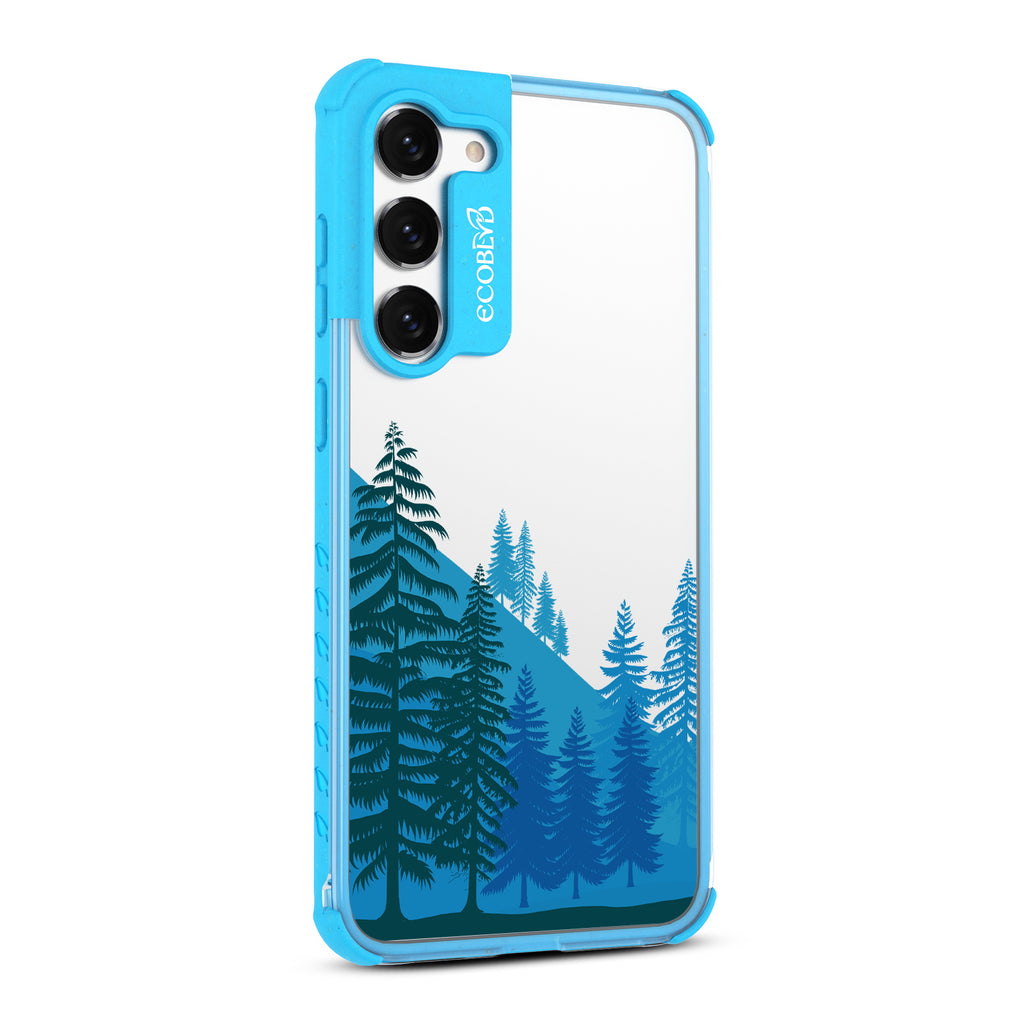 Forest - Left-side View Of Blue & Clear Eco-Friendly Galaxy S23 Plus Case