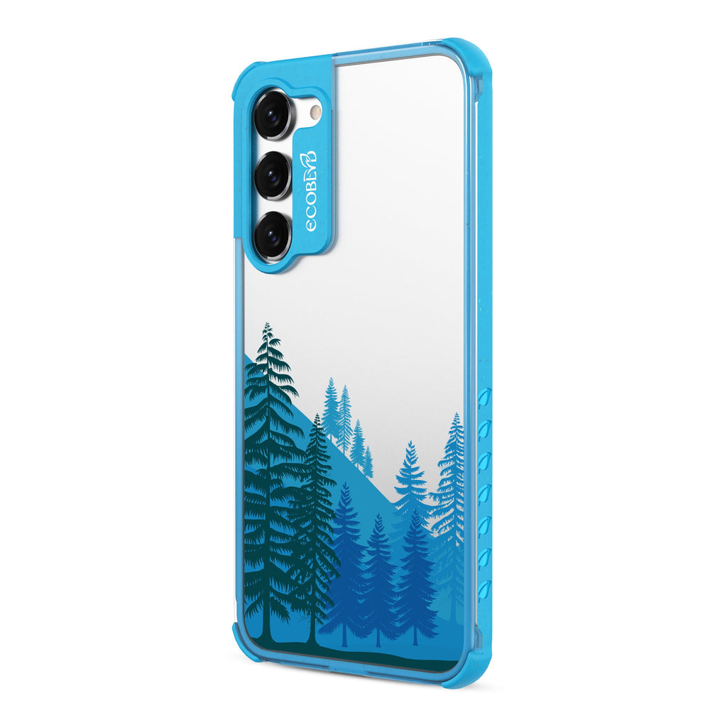 Forest - Right-side View Of Blue & Clear Eco-Friendly Galaxy S23 Case