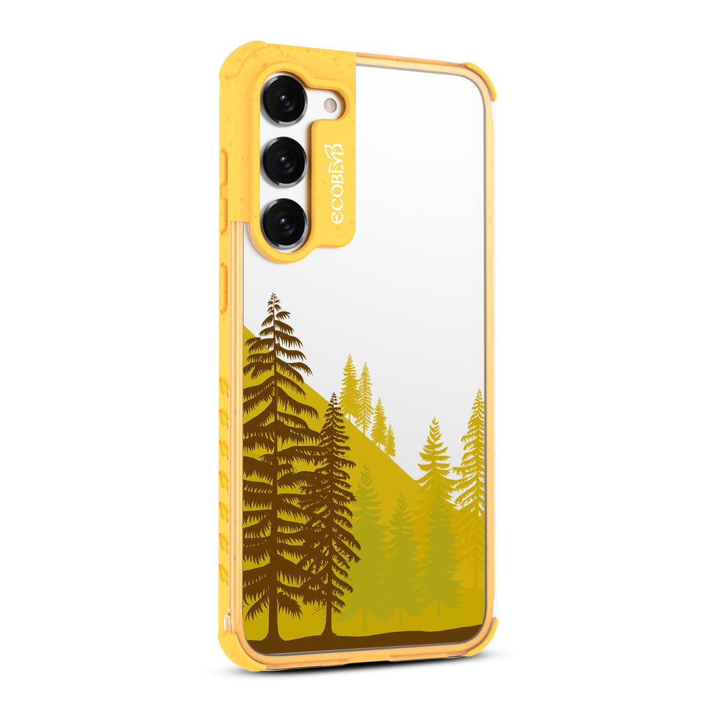 Forest - Left-side View Of Yellow & Clear Eco-Friendly Galaxy S23 Plus Case