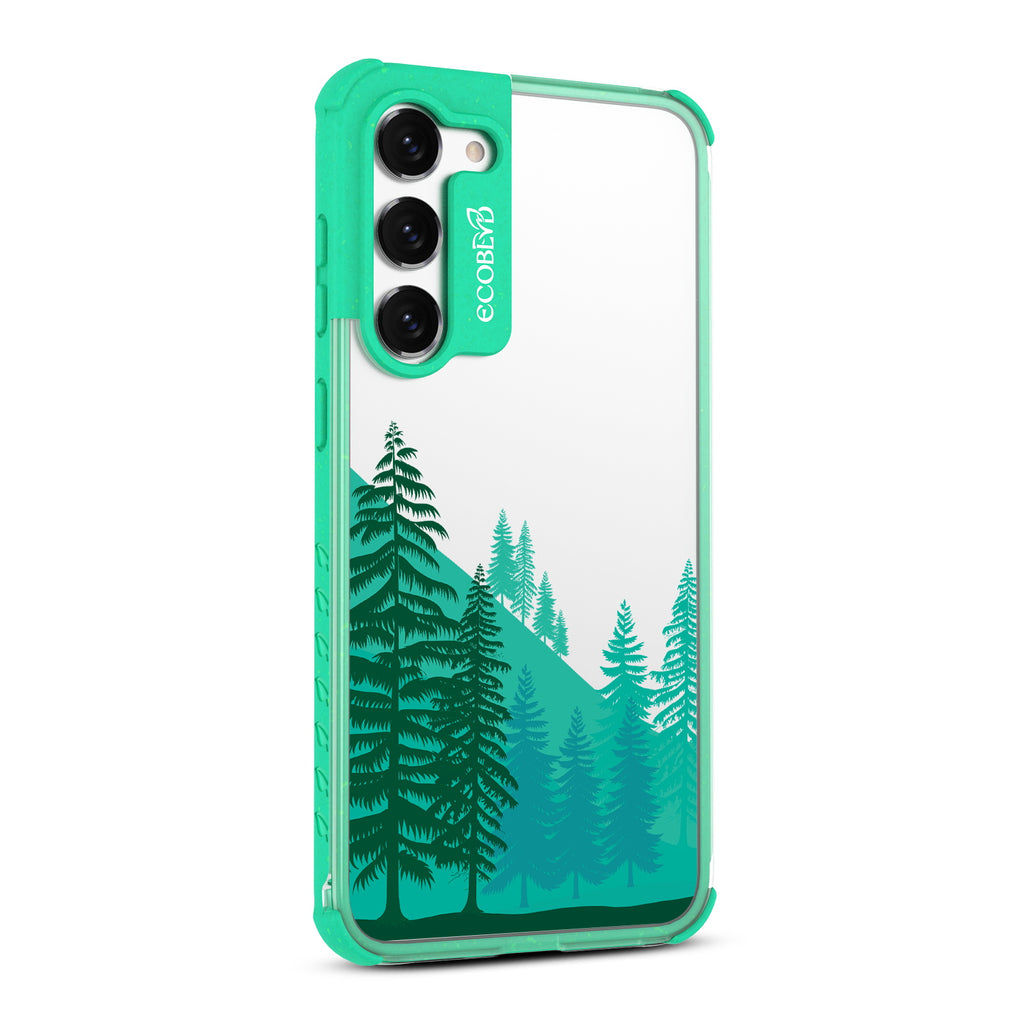 Forest - Left-side View Of Green & Clear Eco-Friendly Galaxy S23 Case