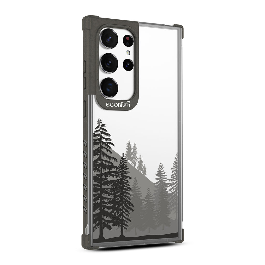 Forest - Left-side View Of Black & Clear Eco-Friendly Galaxy S23 Ultra Case