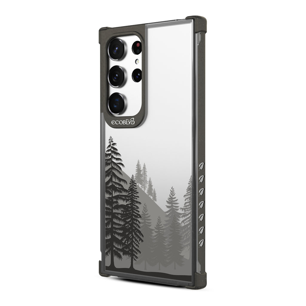 Forest - Right-side View Of Black & Clear Eco-Friendly Galaxy S23 Ultra Case