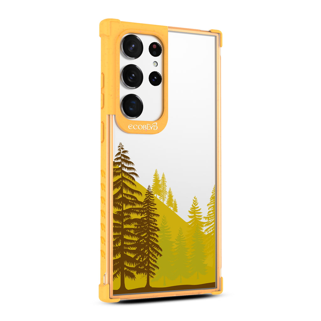 Forest - Left-side View Of Yellow & Clear Eco-Friendly Galaxy S23 Ultra Case