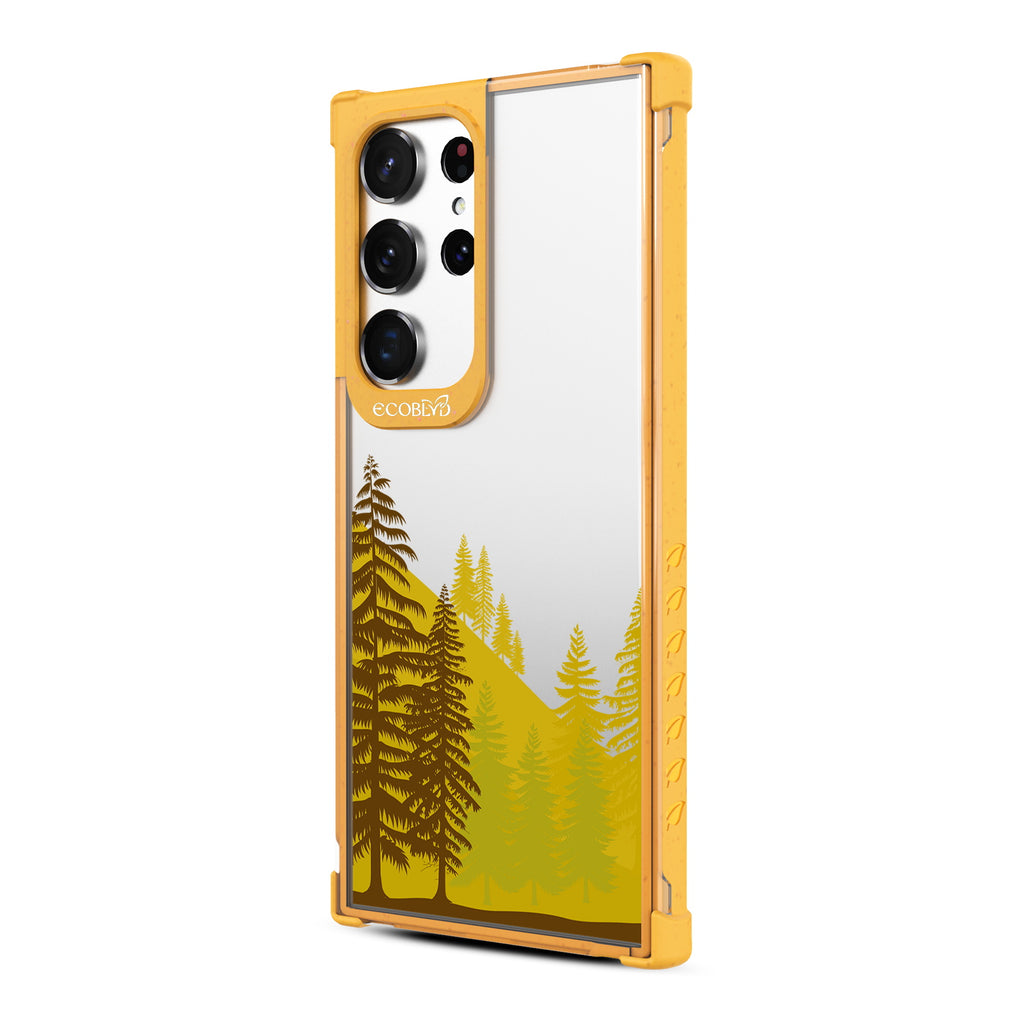 Forest - Right-side View Of Yellow & Clear Eco-Friendly Galaxy S23 Ultra Case