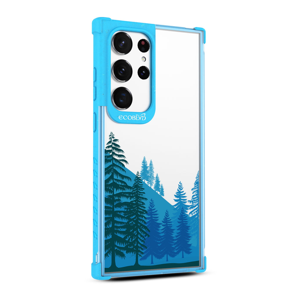Forest - Left-side View Of Blue & Clear Eco-Friendly Galaxy S23 Ultra Case