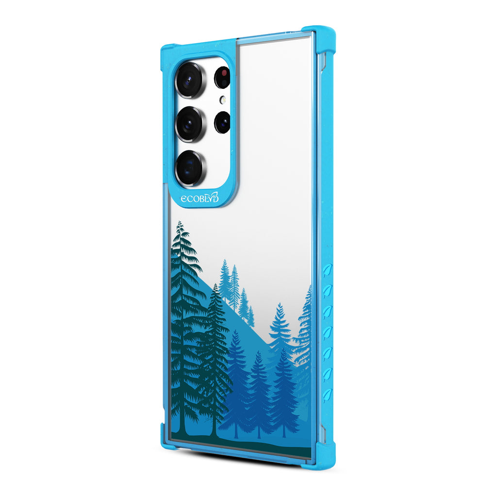 Forest - Right-side View Of Blue & Clear Eco-Friendly Galaxy S23 Ultra Case