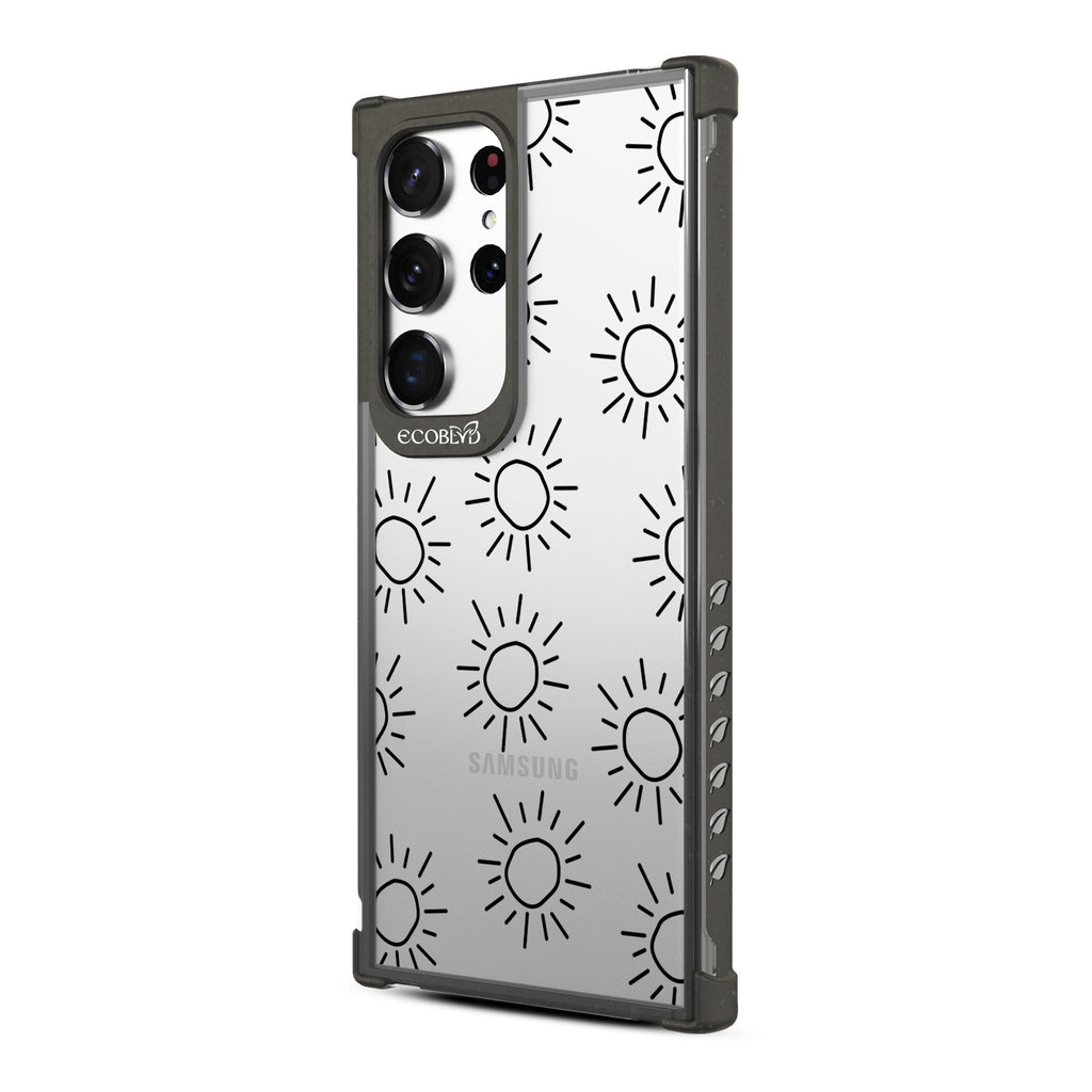 Sun - Right-side View Of Black & Clear Eco-Friendly Galaxy S23 Ultra Case