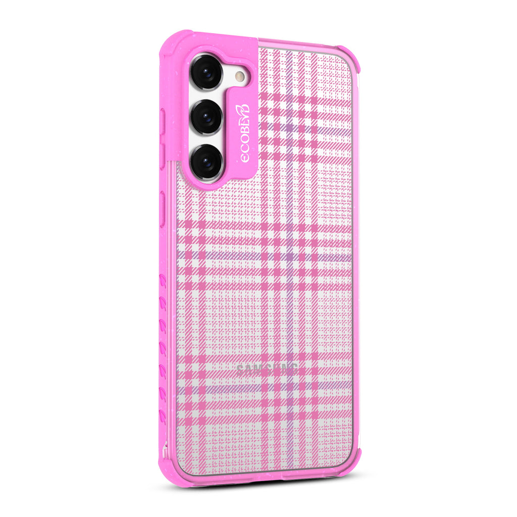 As If - Left-side View Of Pink & Clear Eco-Friendly Galaxy S23 Case