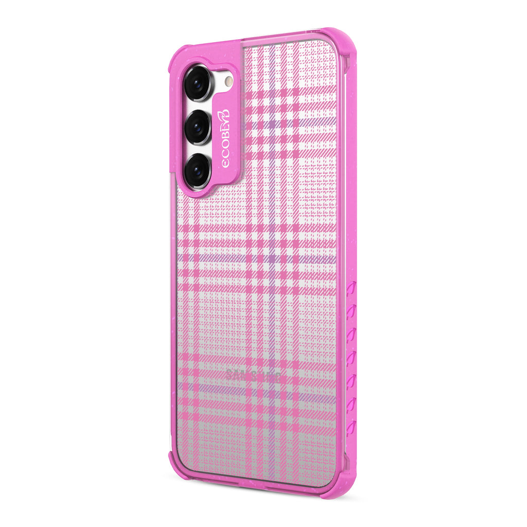 As If - Right-side View Of Pink & Clear Eco-Friendly Galaxy S23 Case