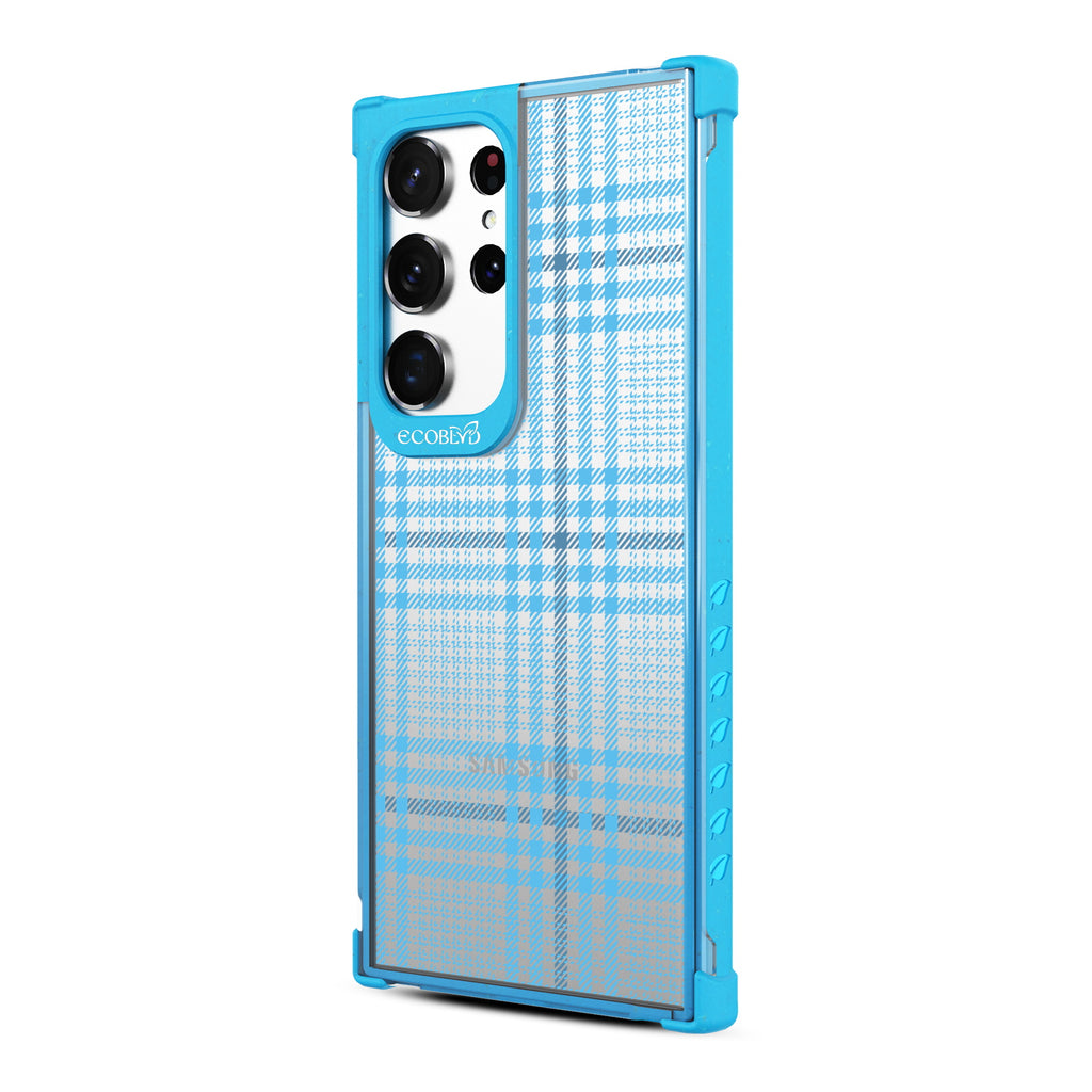 As If - Right-side View Of Blue & Clear Eco-Friendly Galaxy S23 Ultra Case