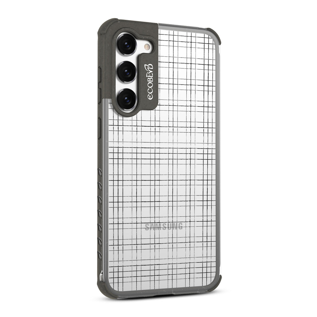 Zoot Suit - Left-side View Of Black & Clear Eco-Friendly Galaxy S23 Plus Case