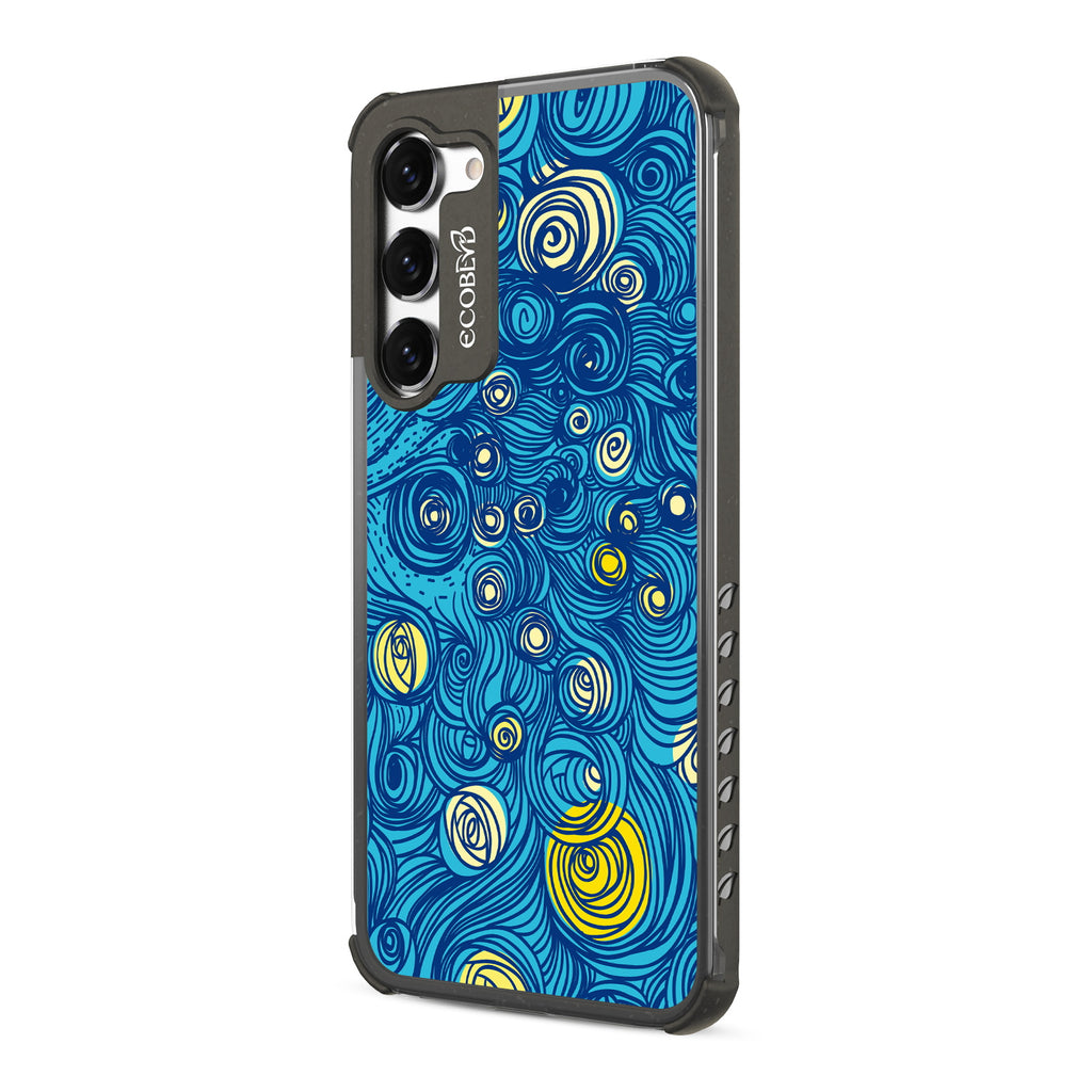 Let It Gogh - Right-side View Of Black & Clear Eco-Friendly Galaxy S23 Case