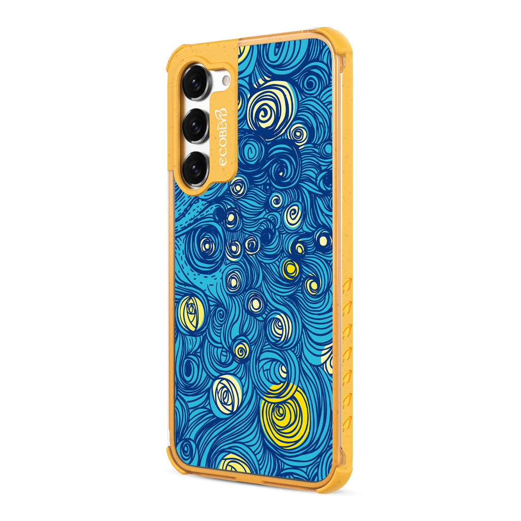 Let It Gogh - Right-side View Of Yellow & Clear Eco-Friendly Galaxy S23 Case