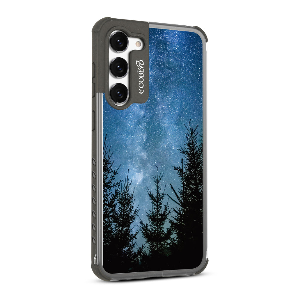 Stargazing  - Left-side View Of Black & Clear Eco-Friendly Galaxy S23 Case