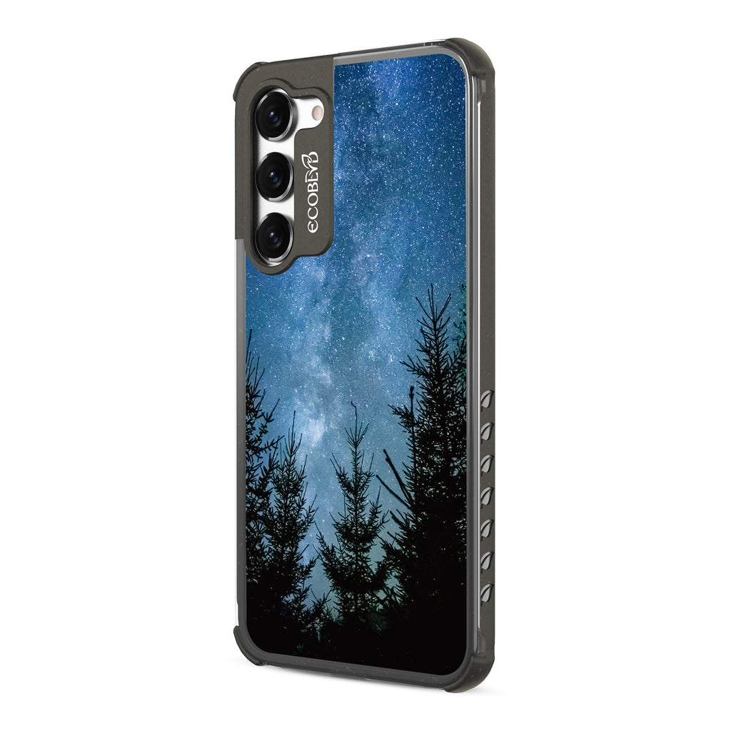 Stargazing - Right-side View Of Black & Clear Eco-Friendly Galaxy S23 Case