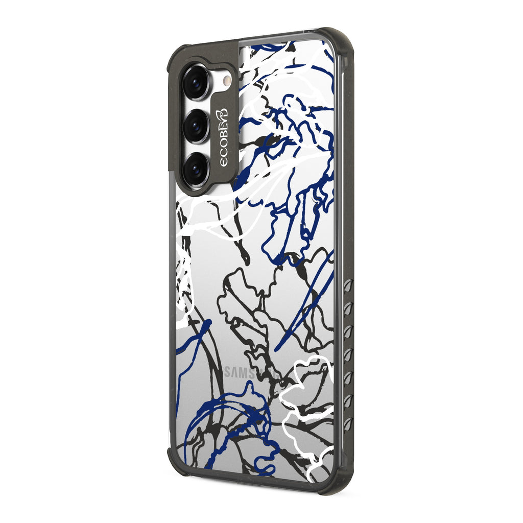 Outside the Lines - Right-side View Of Black & Clear Eco-Friendly Galaxy S23 Case