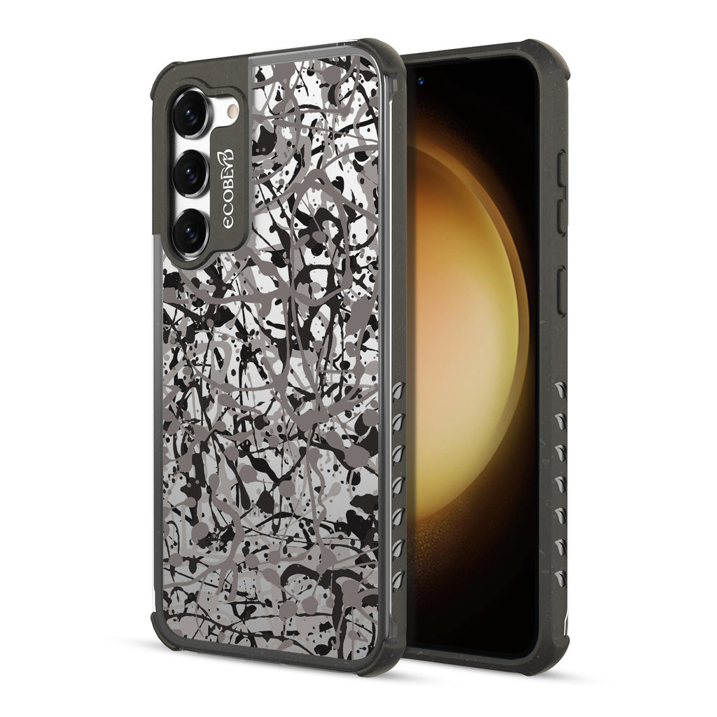 Visionary - Back View Of Black & Clear Eco-Friendly Galaxy S23 Case & A Front View Of The Screen