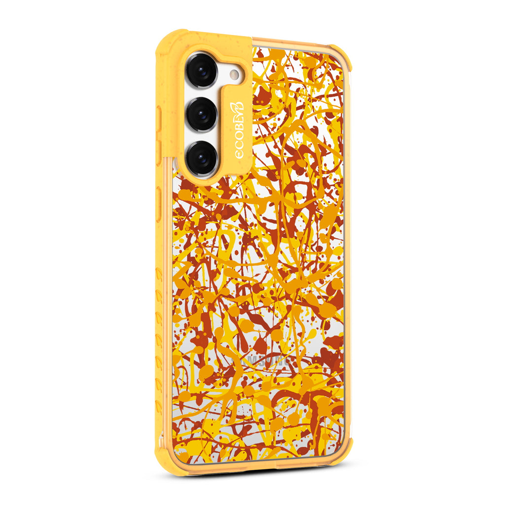 Visionary - Left-side View Of Yellow & Clear Eco-Friendly Galaxy S23 Case