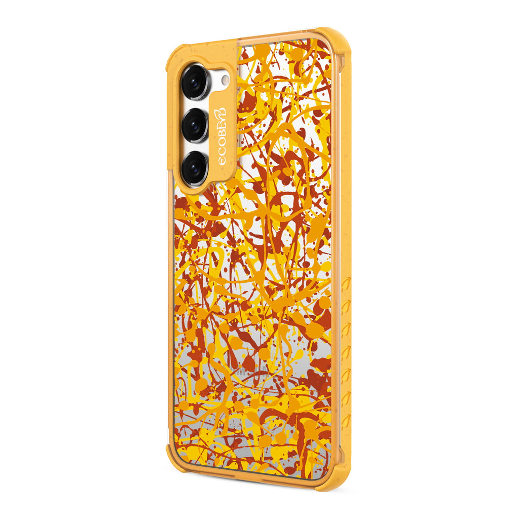 Visionary - Right-side View Of Yellow & Clear Eco-Friendly Galaxy S23 Case