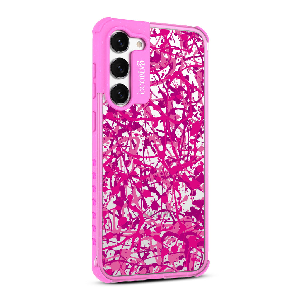Visionary - Left-side View Of Pink & Clear Eco-Friendly Galaxy S23 Case