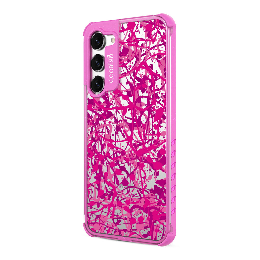 Visionary - Right-side View Of Pink & Clear Eco-Friendly Galaxy S23 Case