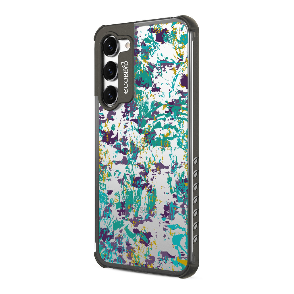 Paint The Town - Right-side View Of Black & Clear Eco-Friendly Galaxy S23 Case