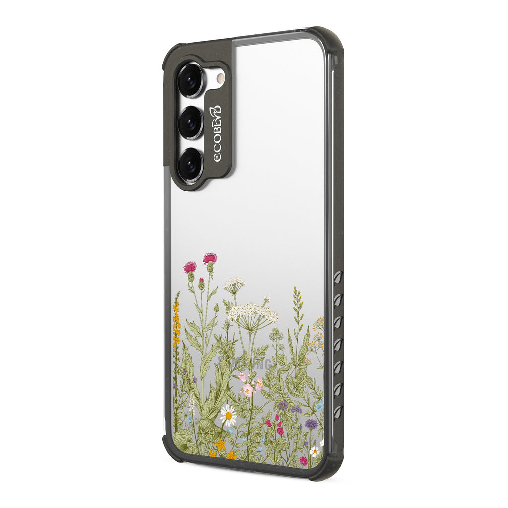 Take Root - Right-side View Of Black & Clear Eco-Friendly Galaxy S23 Case
