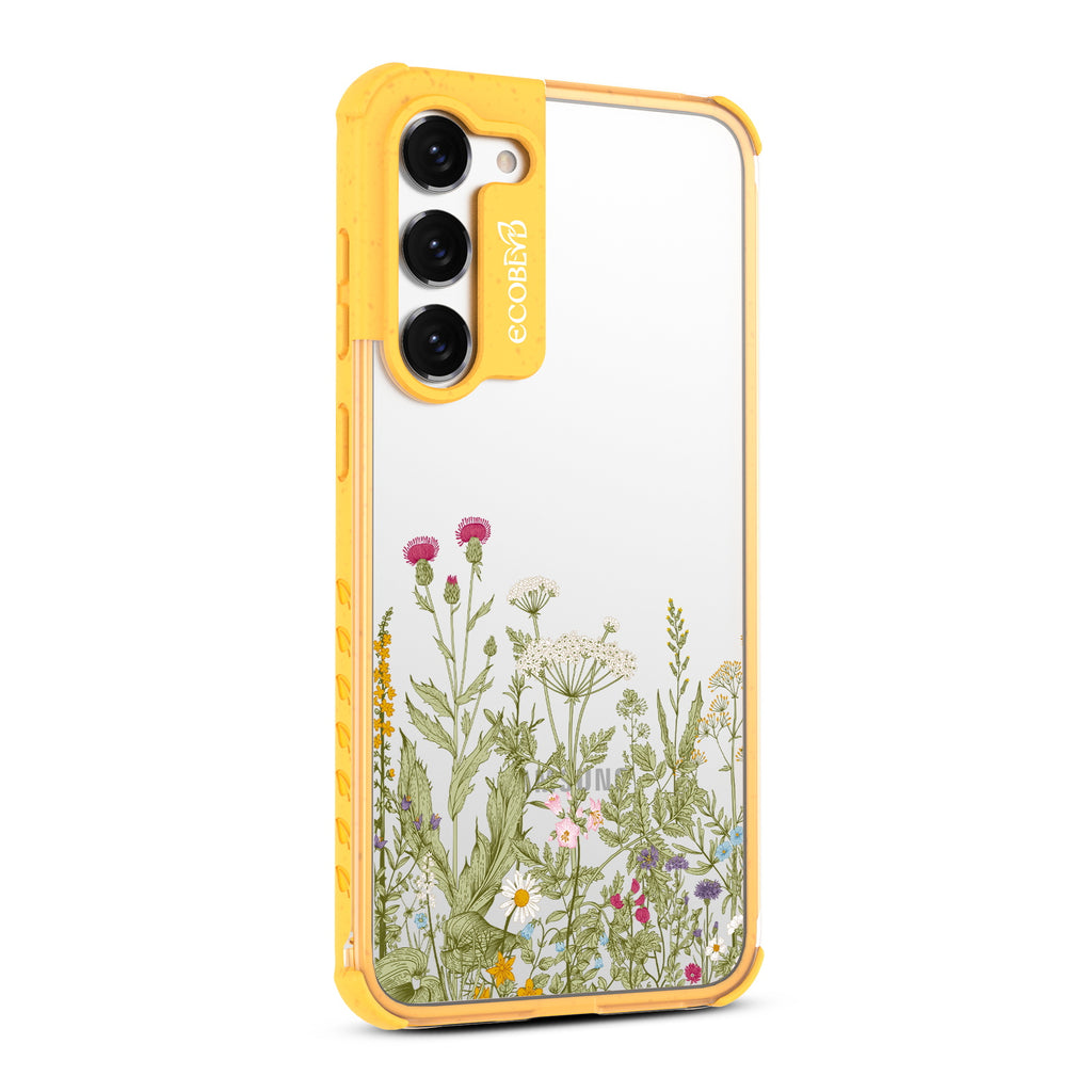 Take Root - Left-side View Of Yellow & Clear Eco-Friendly Galaxy S23 Case