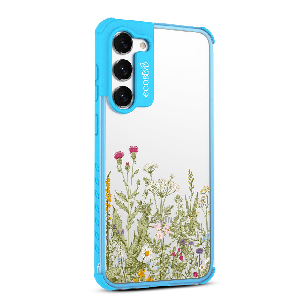 Take Root - Left-side View Of Blue & Clear Eco-Friendly Galaxy S23 Case