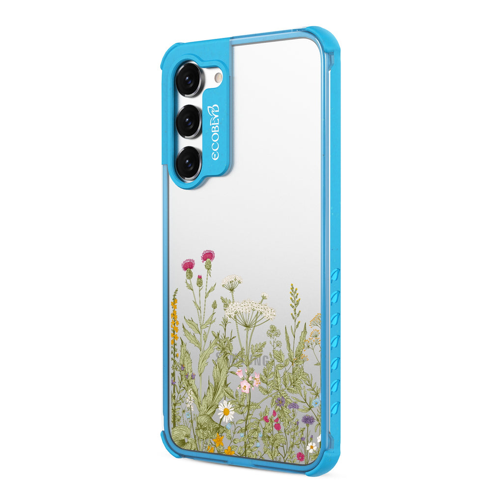 Take Root - Right-side View Of Blue & Clear Eco-Friendly Galaxy S23 Case