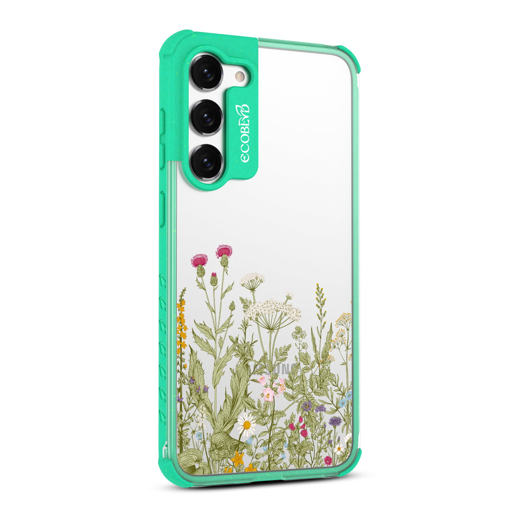 Take Root - Left-side View Of Green & Clear Eco-Friendly Galaxy S23 Case
