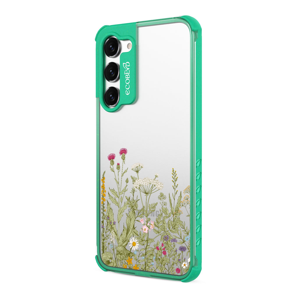 Take Root - Right-side View Of Green & Clear Eco-Friendly Galaxy S23 Case