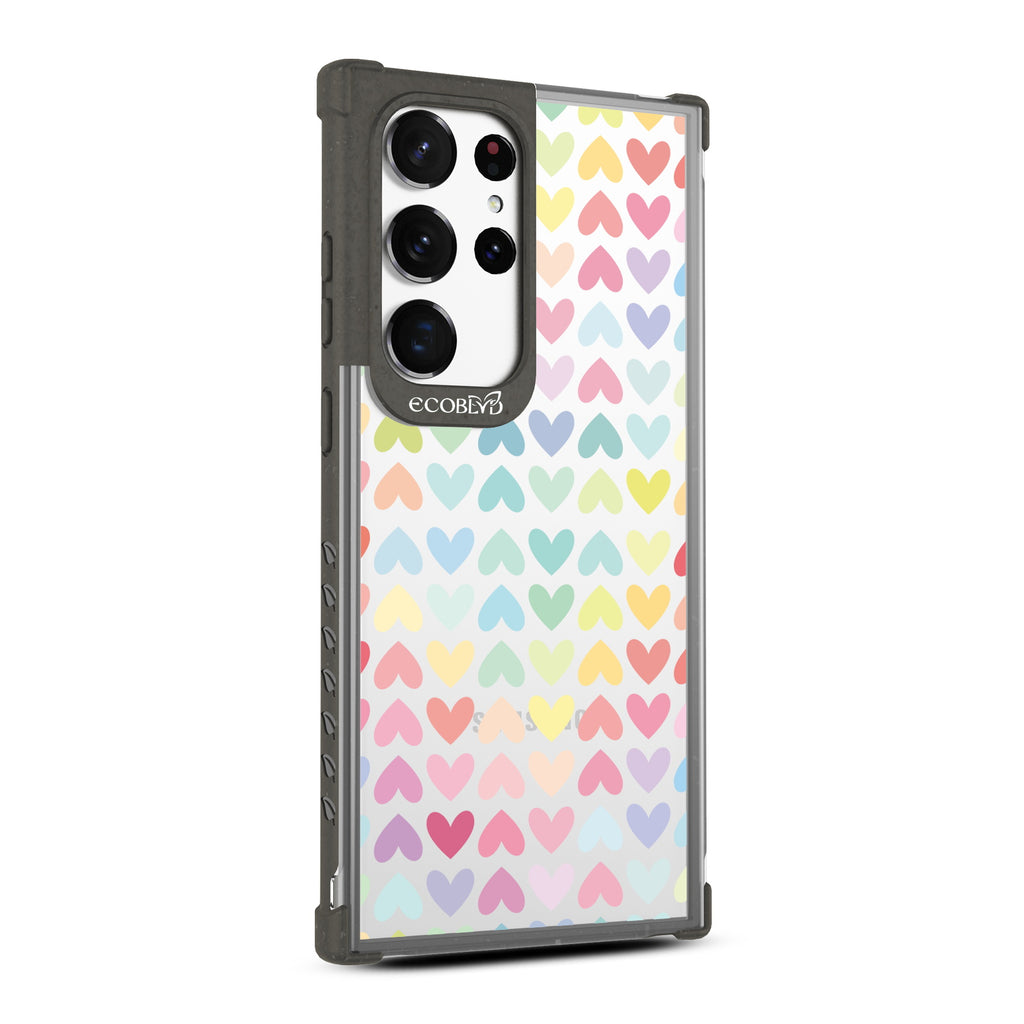 Love Is Love - Left-side View Of Black & Clear Eco-Friendly Galaxy S23 Ultra Case