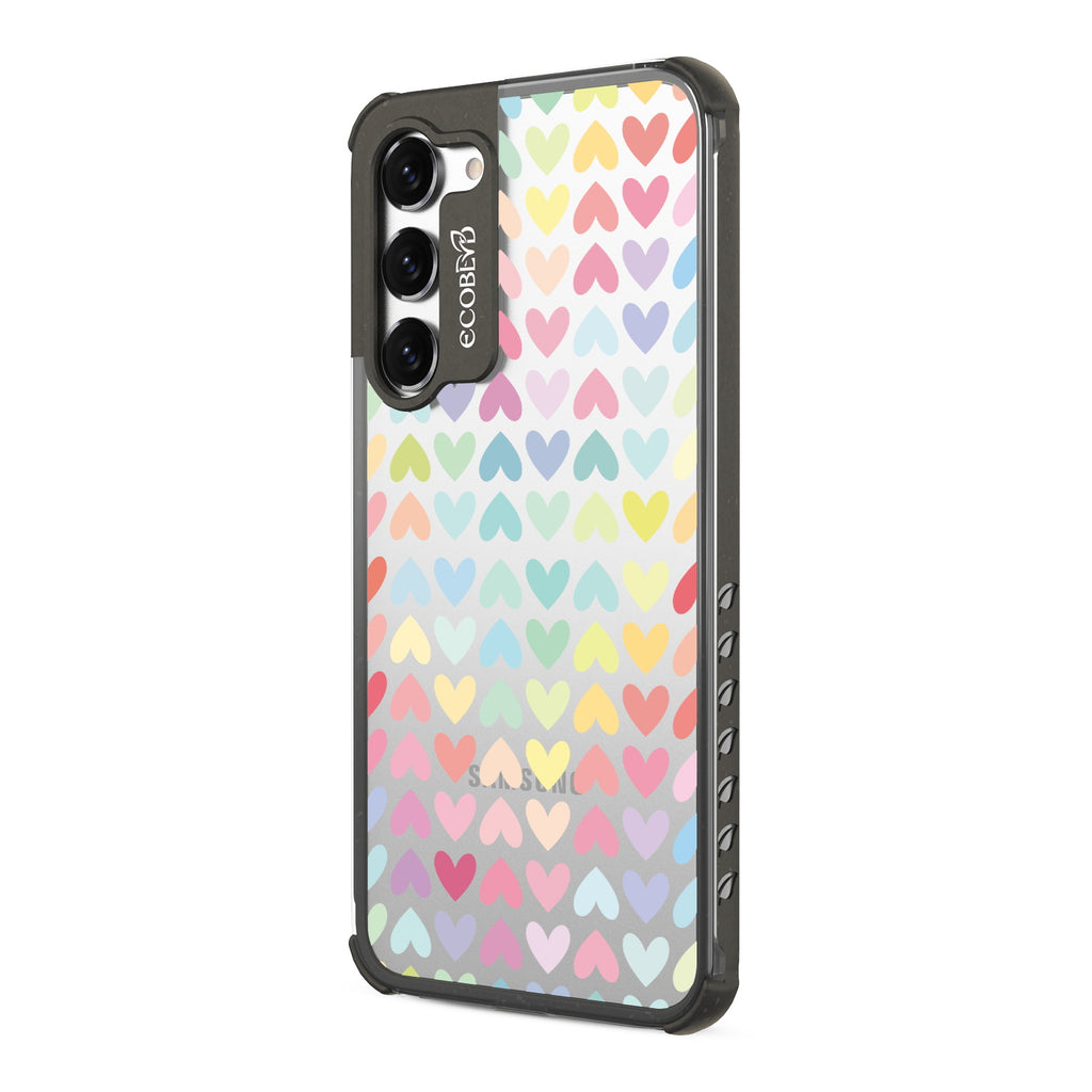 Love Is Love - Right-side View Of Black & Clear Eco-Friendly Galaxy S23 Case