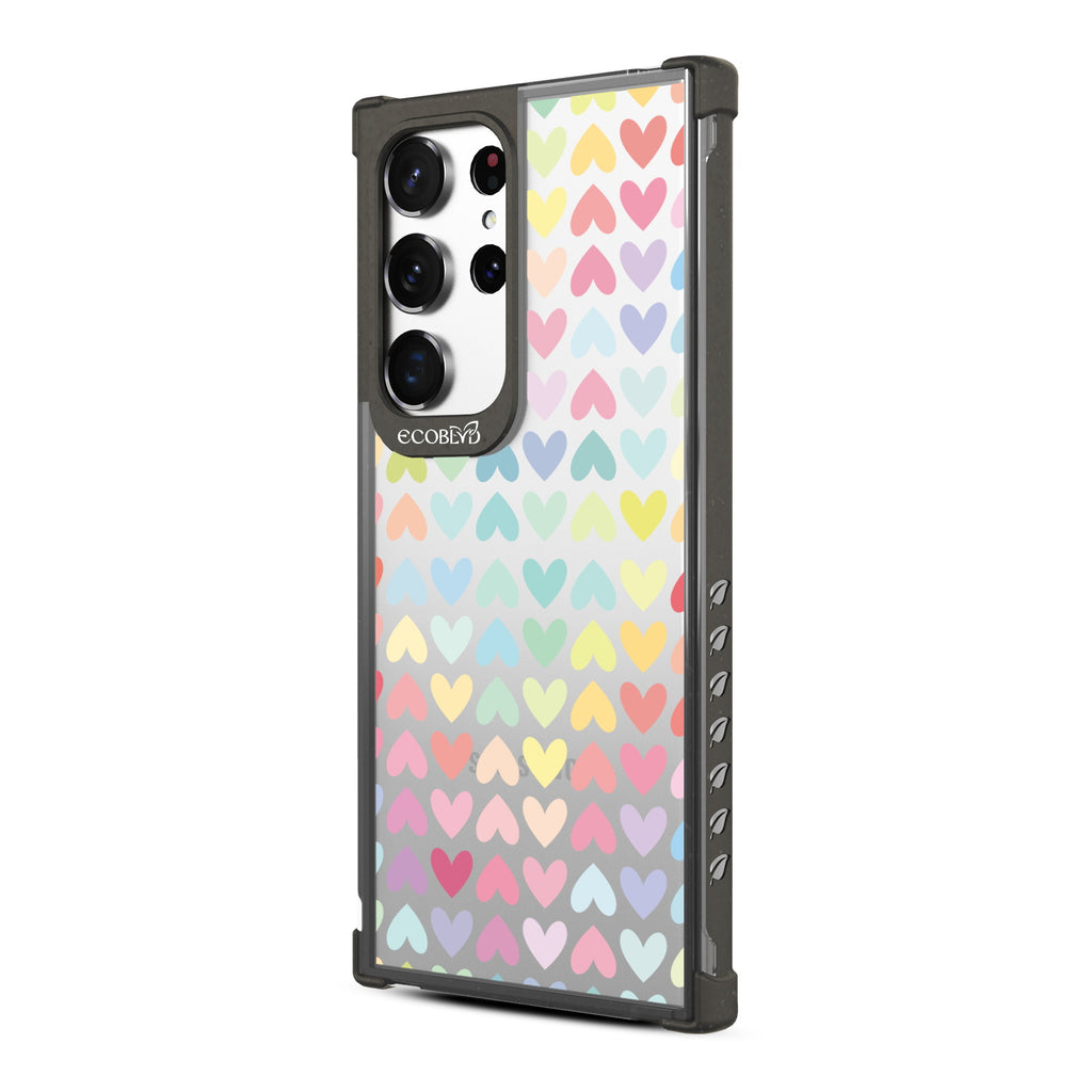 Love Is Love - Right-side View Of Black & Clear Eco-Friendly Galaxy S23 Ultra Case