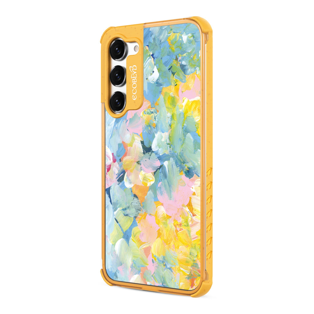 Spring Feeling - Right-side View Of Yellow & Clear Eco-Friendly Galaxy S23 Plus Case