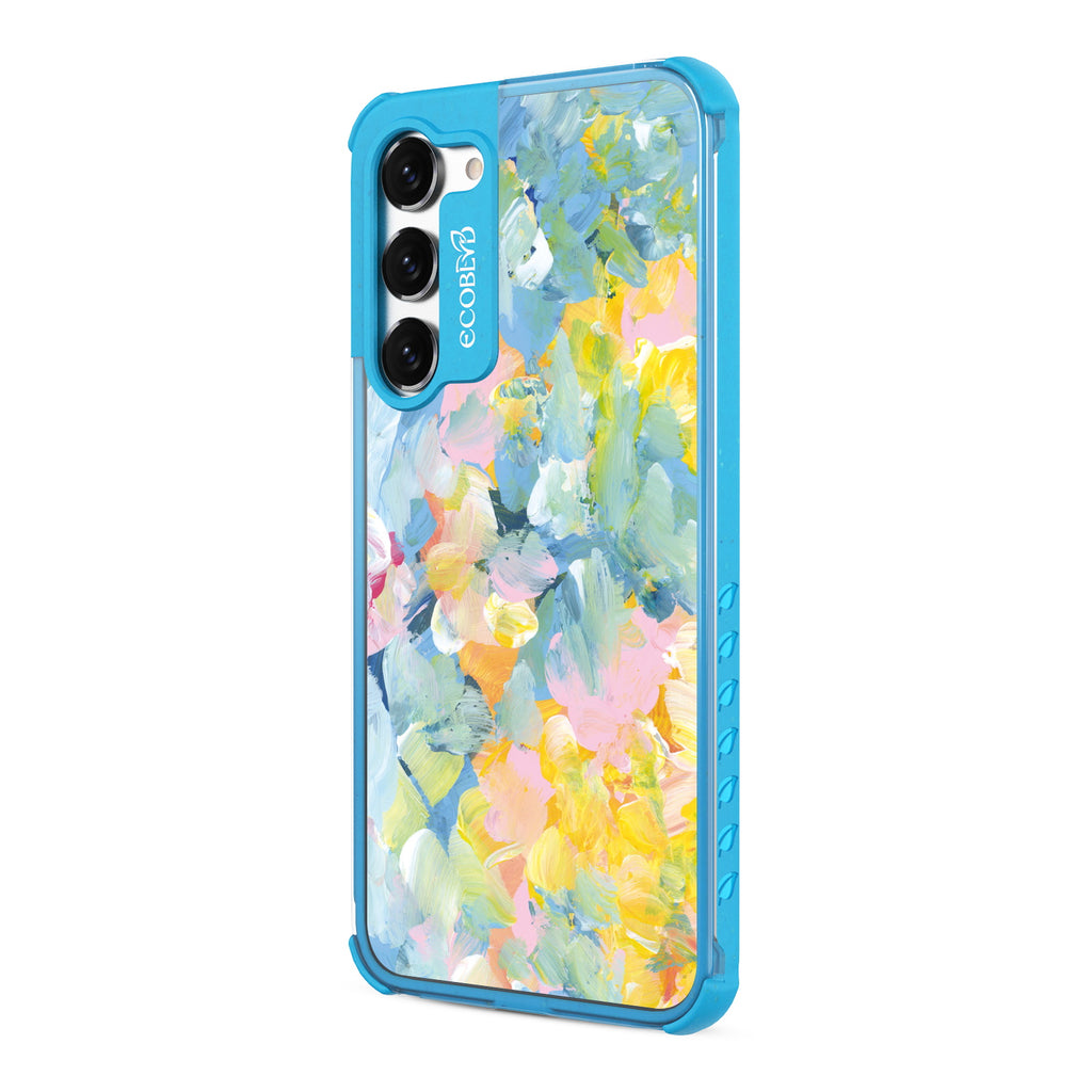 Spring Feeling - Right-side View Of Blue & Clear Eco-Friendly Galaxy S23 Case