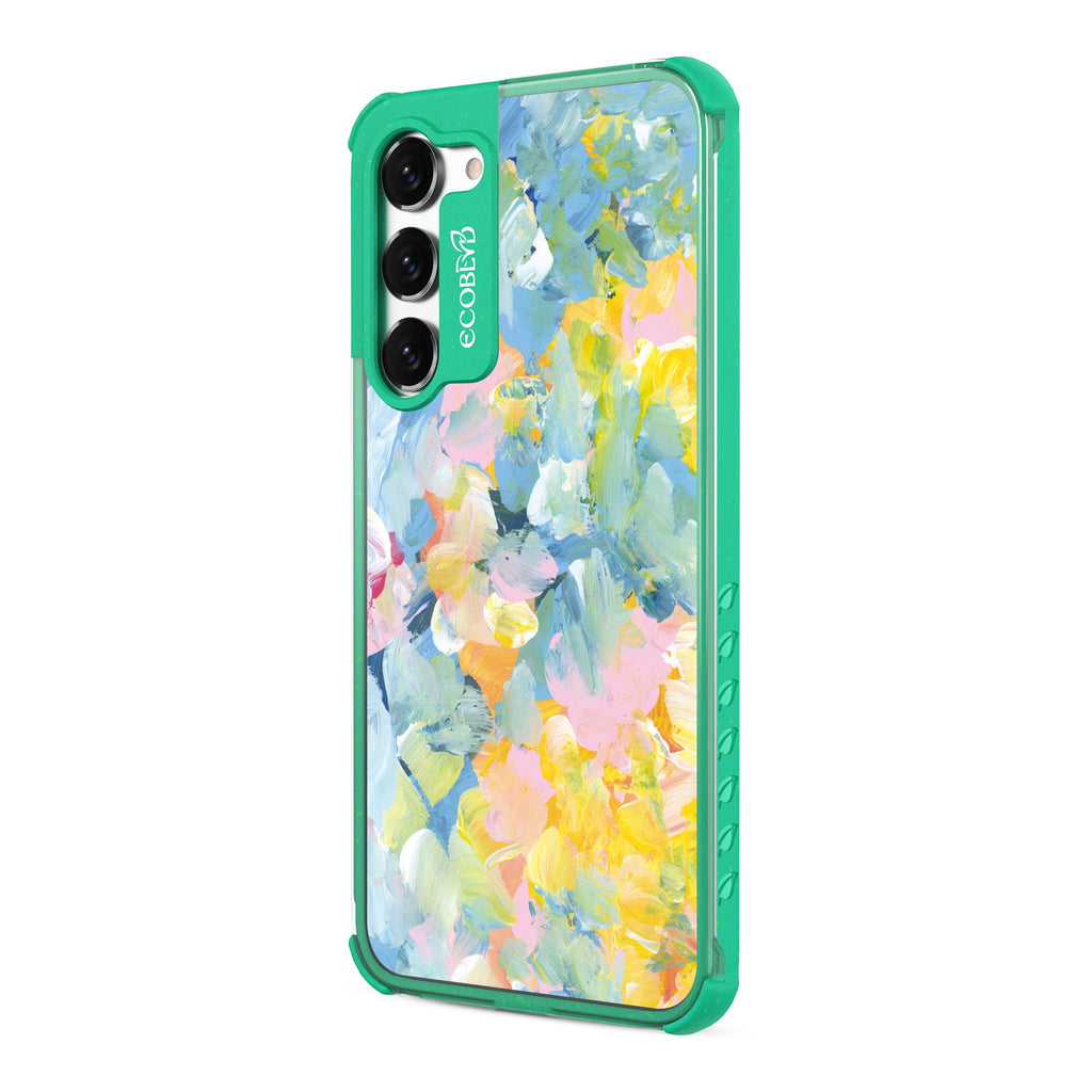 Spring Feeling - Right-side View Of Green & Clear Eco-Friendly Galaxy S23 Plus Case
