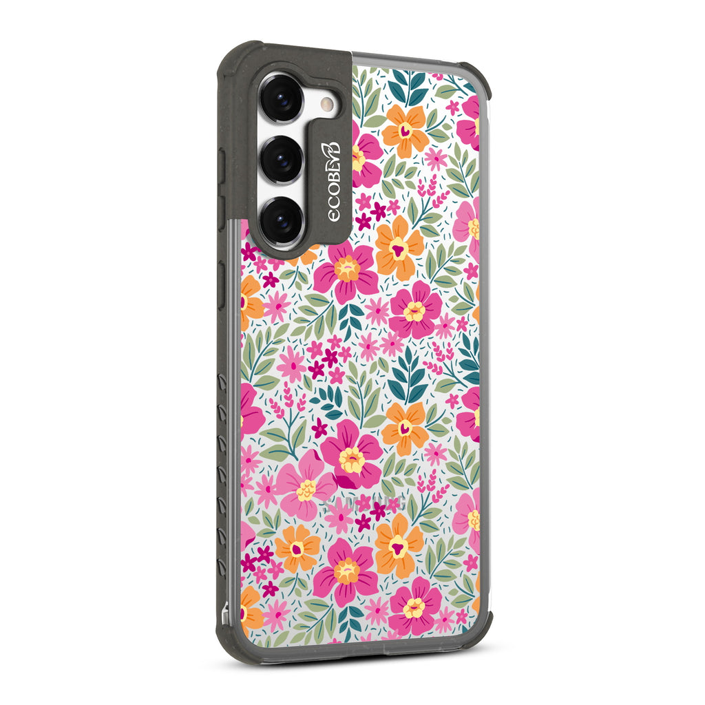 Wallflowers - Left-side View Of Black & Clear Eco-Friendly Galaxy S23 Case