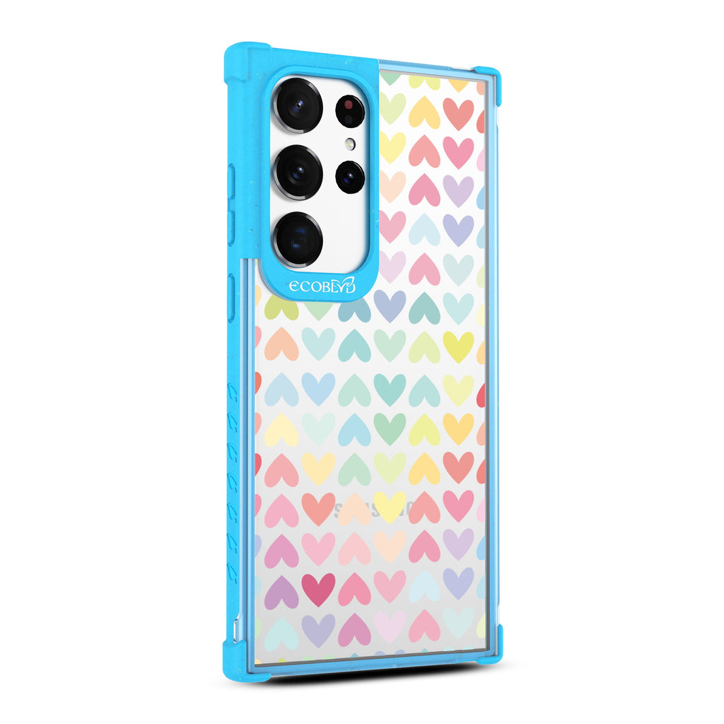 Love Is Love - Left-side View Of Blue & Clear Eco-Friendly Galaxy S23 Ultra Case