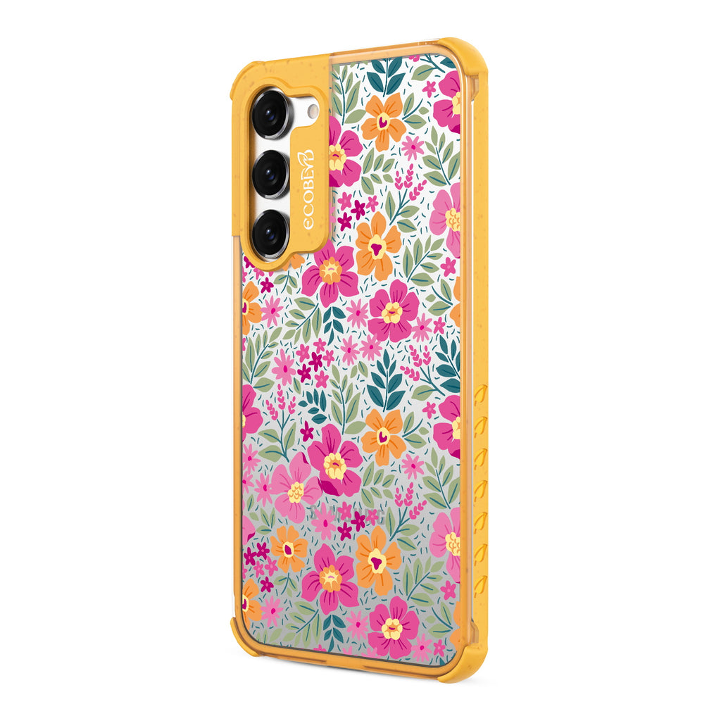 Wallflowers - Right-side View Of Yellow & Clear Eco-Friendly Galaxy S23 Case